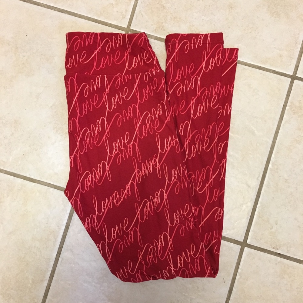 LuLaRoe Valentines Leggings OS